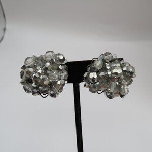 Alice Caviness Vintage Aurora Borealis Clip On Earrings